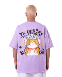 Camiseta Oversize Gato Astronauta